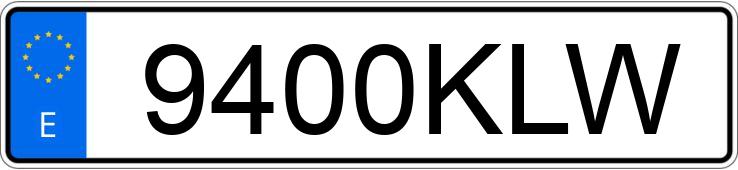 Numer rejestracyjny 9400KLW posiada CITROEN C5