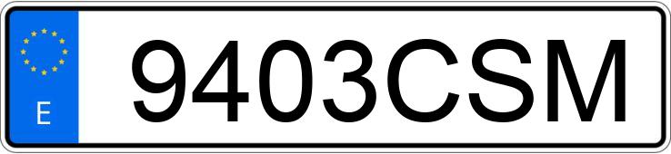 Numer rejestracyjny 9403CSM posiada CITROEN XSARA