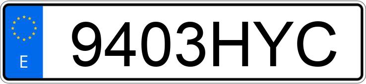 Numer rejestracyjny 9403HYC posiada VOLKSWAGEN PASSAT