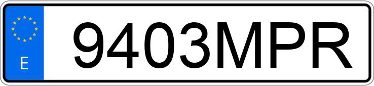 Numer rejestracyjny 9403MPR posiada YAMAHA MT