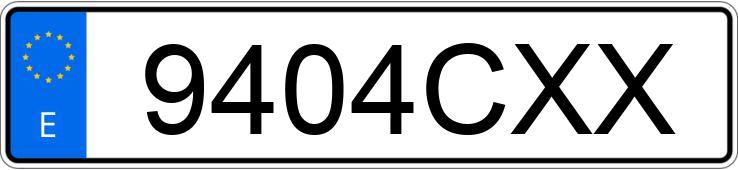 Numer rejestracyjny 9404CXX posiada RENAULT KANGOO