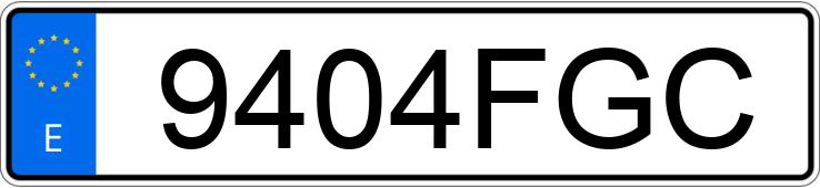 Numer rejestracyjny 9404FGC posiada BMW X3