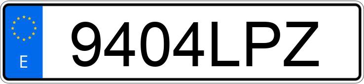 Numer rejestracyjny 9404LPZ posiada VOLKSWAGEN POLO