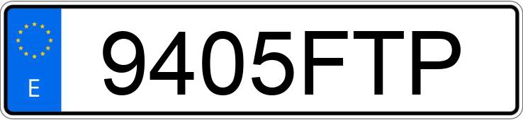 Die Registrierungsnummer 9405FTP hat BMW SERIE 5