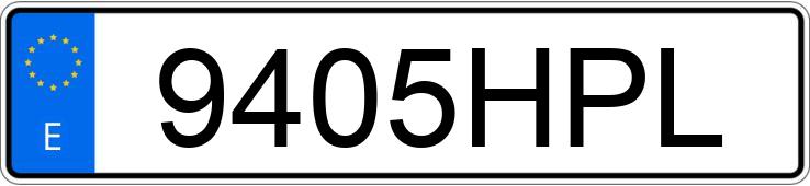 Registreringsnummeret 9405HPL har AUDI A4