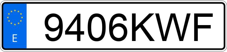 Numer rejestracyjny 9406KWF posiada VOLKSWAGEN GOLF