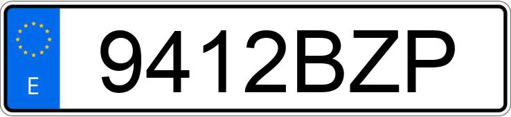 Numer rejestracyjny 9412BZP posiada VOLKSWAGEN GOLF