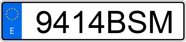 Numer rejestracyjny 9414BSM posiada VOLKSWAGEN GOLF