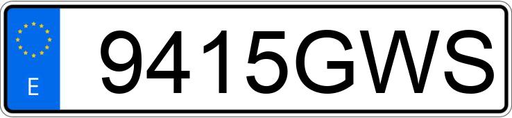 Registreringsnumret 9415GWS har BMW SERIE 1