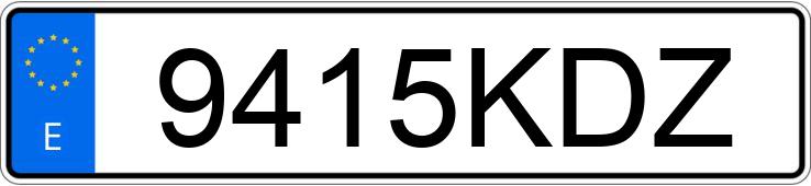 Numer rejestracyjny 9415KDZ posiada MAZDA MX-5