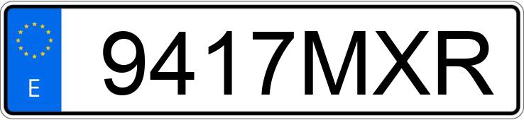 Numer rejestracyjny 9417MXR posiada AUDI RS3 SPORTBACK