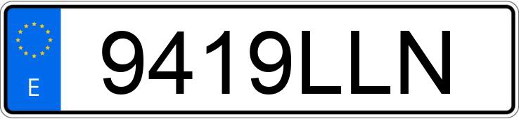 Numer rejestracyjny 9419LLN posiada TRS ONE