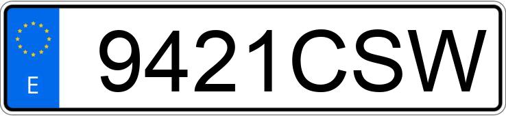 Numer rejestracyjny 9421CSW posiada MERCEDES C (203)