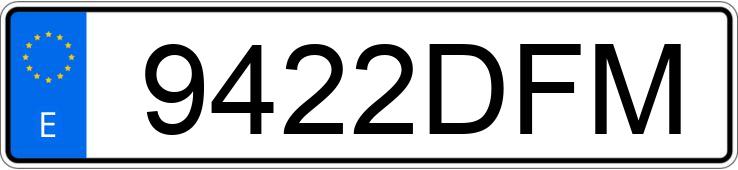 Numer rejestracyjny 9422DFM posiada MERCEDES C (203)