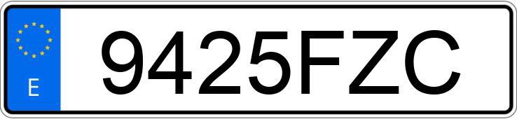 Numer rejestracyjny 9425FZC posiada FIAT PUNTO