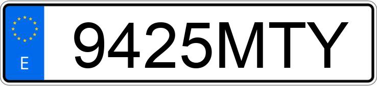 Numer rejestracyjny 9425MTY posiada TOYOTA HILUX