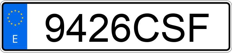 Numer rejestracyjny 9426CSF posiada AUDI A3