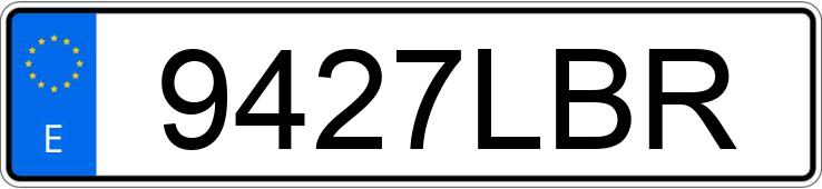 El número de registro 9427LBR tiene VOLKSWAGEN GOLF