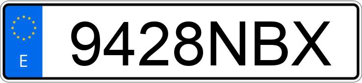 Numer rejestracyjny 9428NBX posiada TOYOTA C-HR