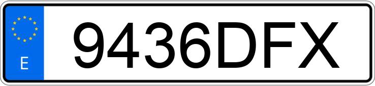 Numer rejestracyjny 9436DFX posiada AUDI A6