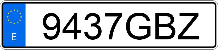 Numer rejestracyjny 9437GBZ posiada MAZDA MAZDA2