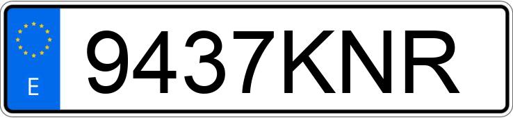 Numer rejestracyjny 9437KNR posiada RENAULT MEGANE