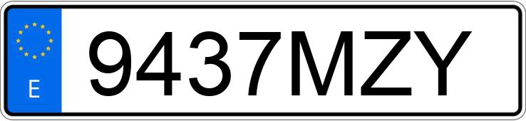 Numer rejestracyjny 9437MZY posiada FORD MUSTANG Numer rejestracyjny 9437MZY posiada FORD MUSTANG