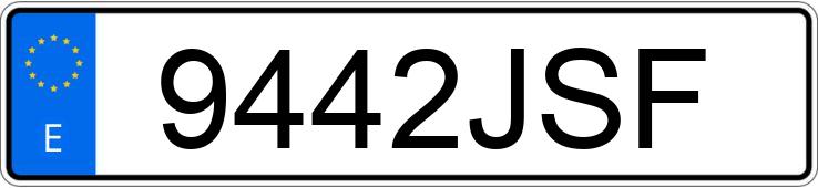 Numer rejestracyjny 9442JSF posiada VOLKSWAGEN GOLF