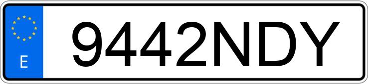 Numer rejestracyjny 9442NDY posiada RENAULT K