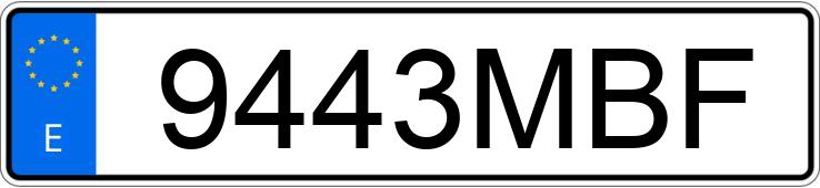 Numer rejestracyjny 9443MBF posiada MERCEDES A (177)