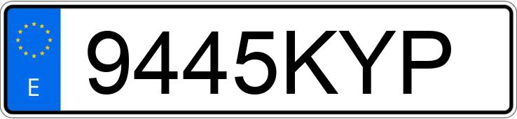 Numer rejestracyjny 9445KYP posiada AUDI A5 SPORTBACK