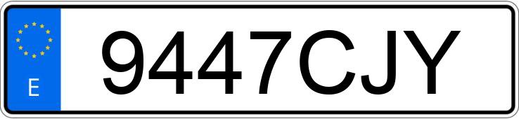 Numer rejestracyjny 9447CJY posiada PEUGEOT PARTNER Numer rejestracyjny 9447CJY posiada PEUGEOT PARTNER