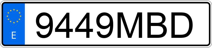 Die Registrierungsnummer 9449MBD hat MERCEDES G (463)
