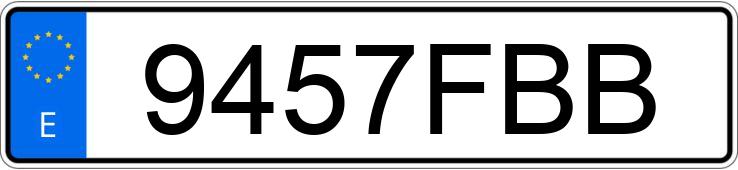 Numer rejestracyjny 9457FBB posiada RENAULT MEGANE