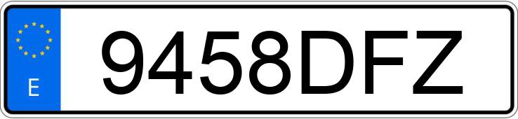 Numer rejestracyjny 9458DFZ posiada MAZDA MAZDA6