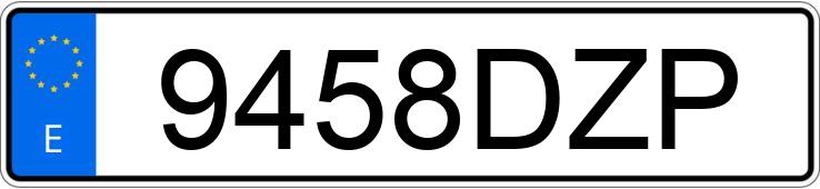 Numer rejestracyjny 9458DZP posiada AUDI A3