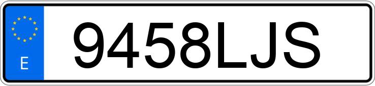 Numer rejestracyjny 9458LJS posiada VOLKSWAGEN GOLF