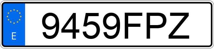 Numer rejestracyjny 9459FPZ posiada PEUGEOT 207