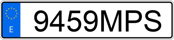 Numer rejestracyjny 9459MPS posiada VOLKSWAGEN GOLF