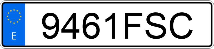 Numer rejestracyjny 9461FSC posiada AUDI Q7