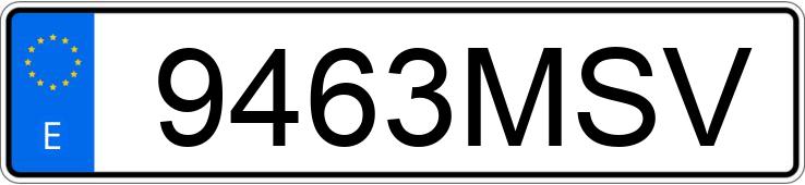 Numer rejestracyjny 9463MSV posiada MG HS