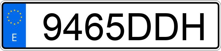 Numer rejestracyjny 9465DDH posiada VOLKSWAGEN GOLF