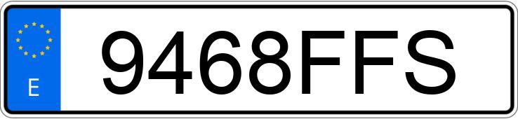 Numer rejestracyjny 9468FFS posiada RENAULT MEGANE