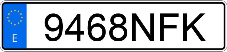 Numer rejestracyjny 9468NFK posiada FIAT SCUDO