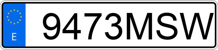 Numer rejestracyjny 9473MSW posiada BMW SERIE 5