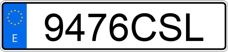 Numer rejestracyjny 9476CSL posiada MERCEDES VITO