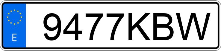 Numer rejestracyjny 9477KBW posiada HYUNDAI TUCSON