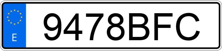 Numer rejestracyjny 9478BFC posiada VOLKSWAGEN PASSAT