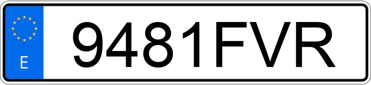 Numer rejestracyjny 9481FVR posiada CITROEN C4 PICASSO 7PZ