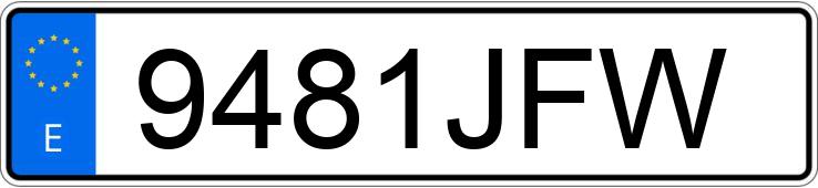 Numer rejestracyjny 9481JFW posiada TOYOTA VERSO